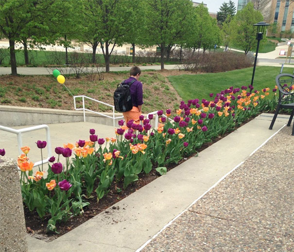 This Guys Clothes Match These Flowers