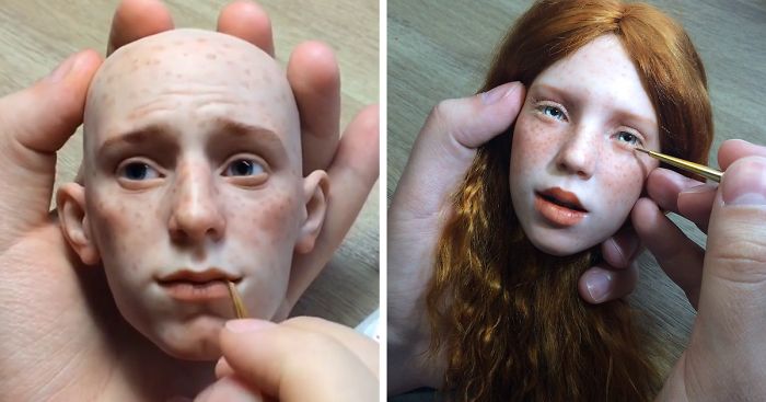 Russian Artist Creates Stunningly Realistic Doll Faces That’ll Make Your Skin Crawl