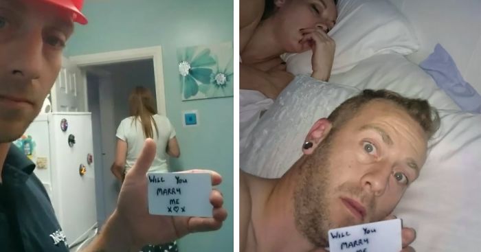 Guy Hides Marriage Proposal In Every Photo With His Girlfriend For Months