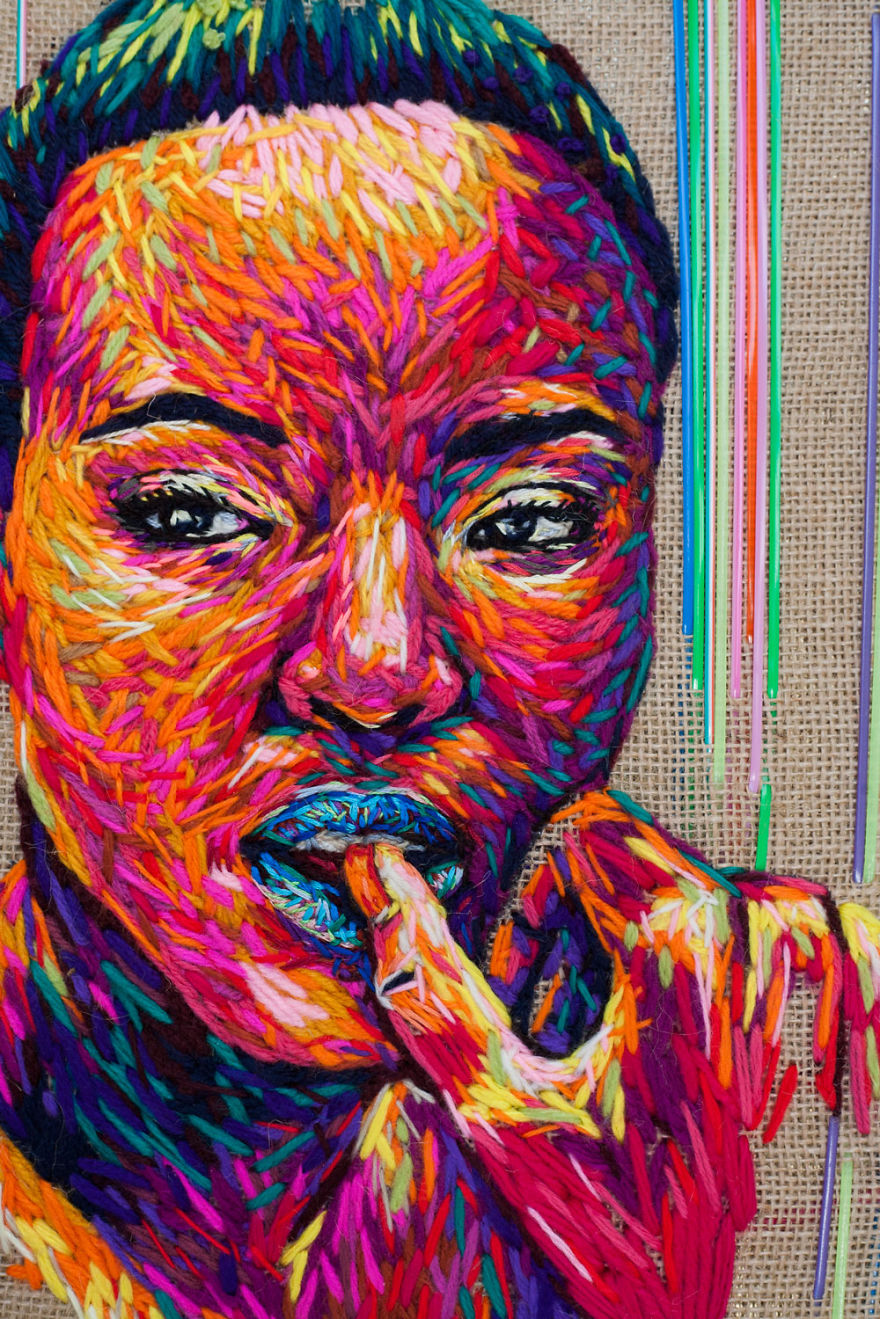 Sew Far, Sew Good: I Embroider On Old Tennis Rackets Sew Far, Sew Good: I Embroider On Old Tennis Rackets