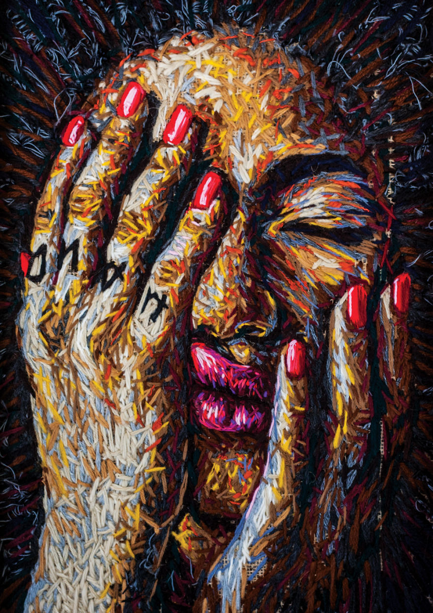 Sew Far, Sew Good: I Embroider On Old Tennis Rackets Sew Far, Sew Good: I Embroider On Old Tennis Rackets