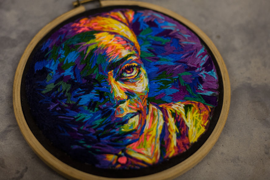 Sew Far, Sew Good: I Embroider On Old Tennis Rackets Sew Far, Sew Good: I Embroider On Old Tennis Rackets