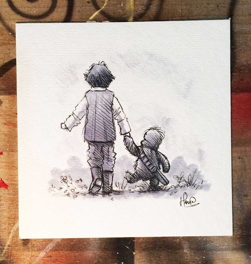 star-wars-characters-winnie-the-pooh-wookie-the-chew-james-hance-11 star-wars-characters-winnie-the-pooh-wookie-the-chew-james-hance-11