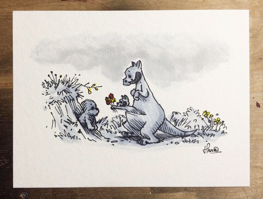 star-wars-characters-winnie-the-pooh-wookie-the-chew-james-hance-8 star-wars-characters-winnie-the-pooh-wookie-the-chew-james-hance-8