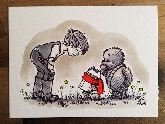 Star Wars Characters Reimagined As Winnie The Pooh And Friends
