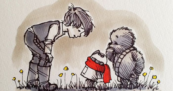 Star Wars Characters Reimagined As Winnie The Pooh And Friends