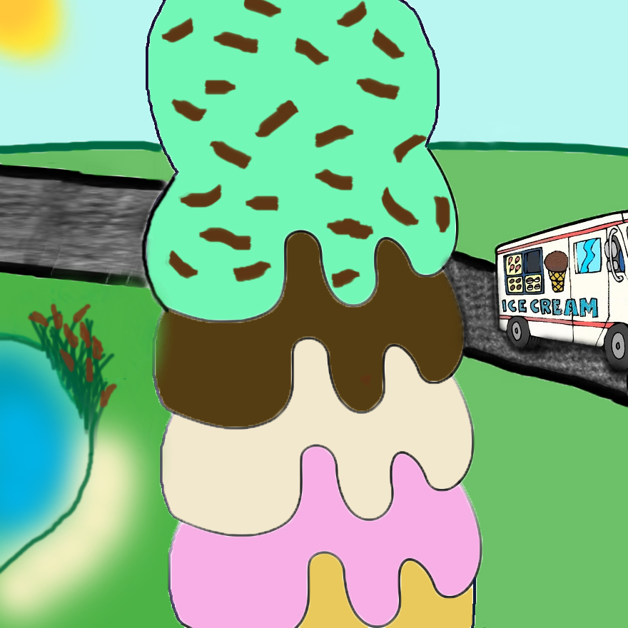 Ice Cream Cone- Stacked