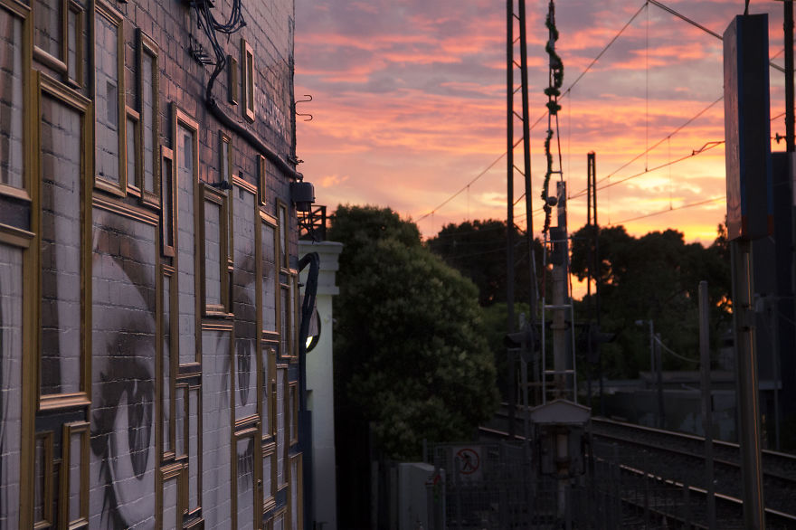 We Created A Mural Out Of Frames In Melbourne