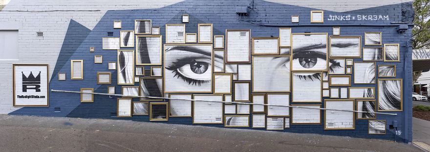 We Created A Mural Out Of Frames In Melbourne