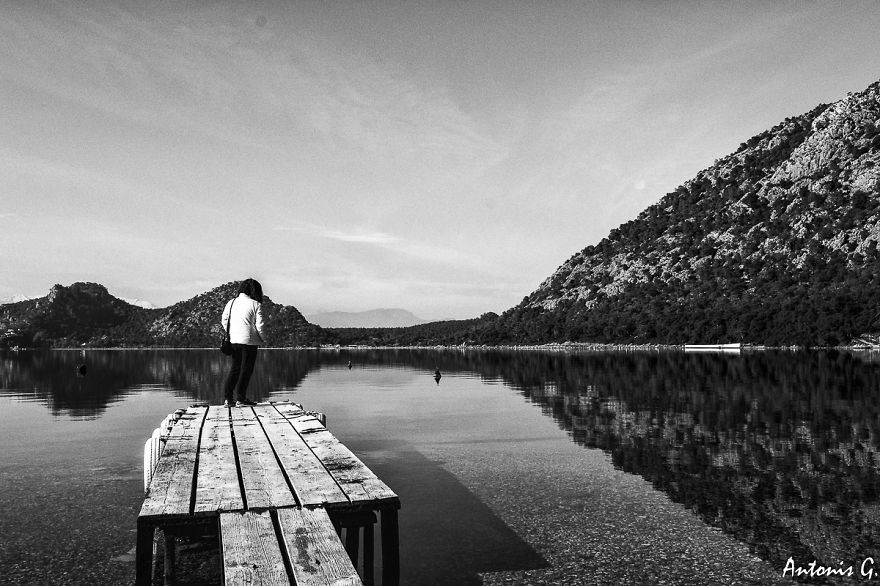By The Sea In Black & White....