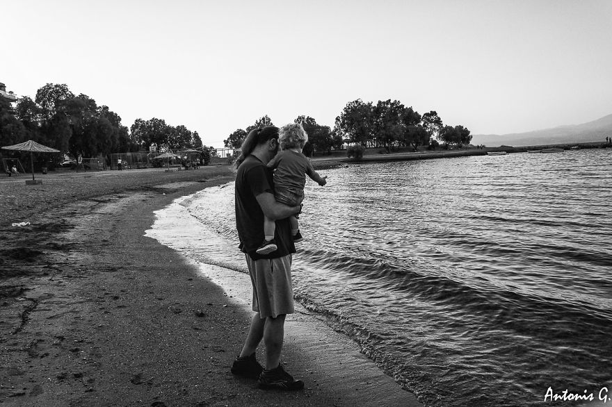 By The Sea In Black & White....