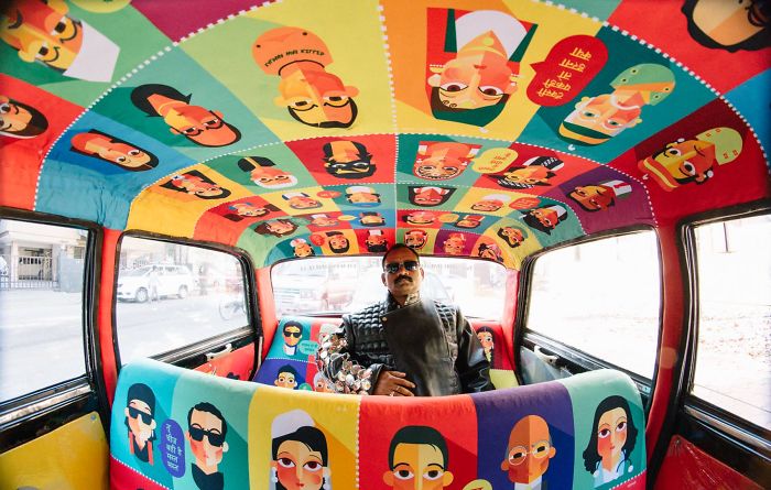 Taxi Fabric Project – When Indian Artists Decorate The Taxis In Mumbai