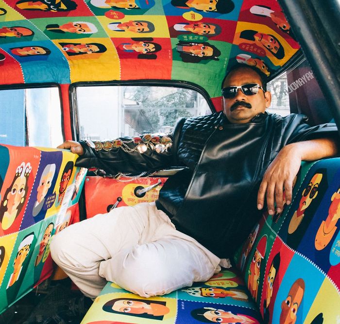 Taxi Fabric Project - When Indian Artists Decorate The Taxis In Mumbai