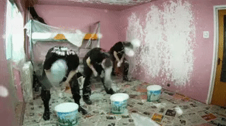 Do You Want To Paint Your Room Fast? You Only Need Long Hair + Some Heavy Metal Songs!