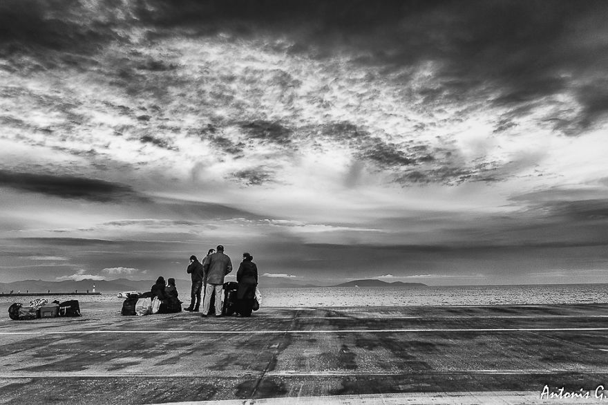 By The Sea In Black & White....