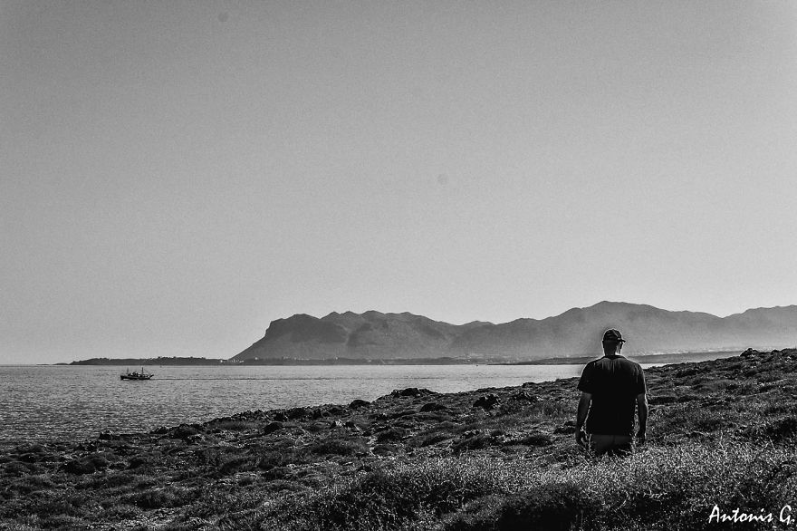 By The Sea In Black & White....