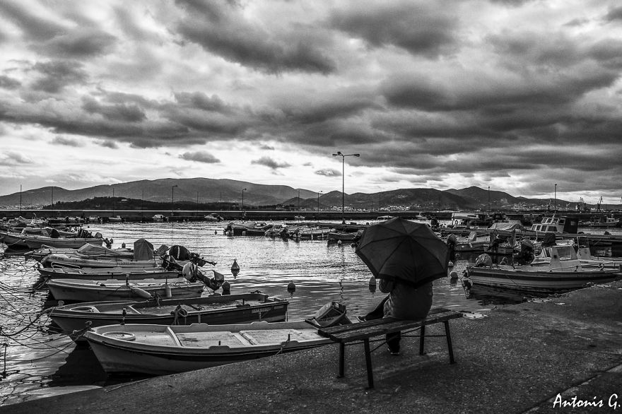 By The Sea In Black & White....