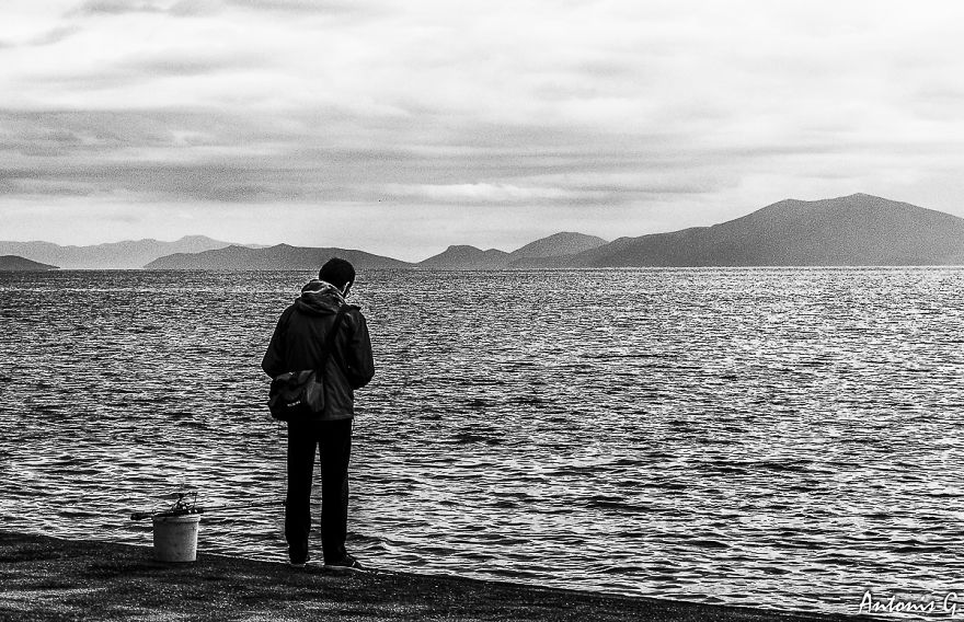 By The Sea In Black & White....