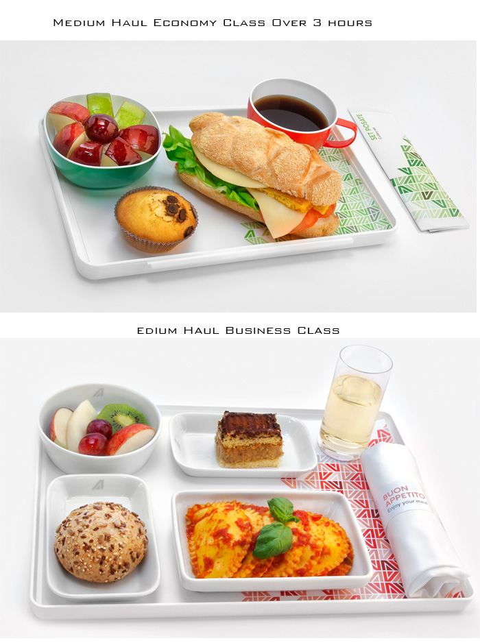 Alitalia - Medium Haul Economy Class Over 3 Hours & Medium Haul Business Class