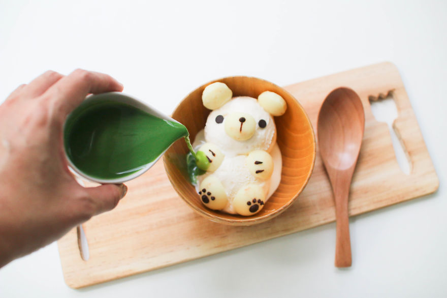 Teddy Bear Match Affogato
