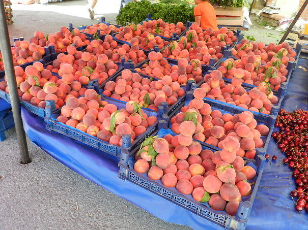 Stacked Peaches In Turkey