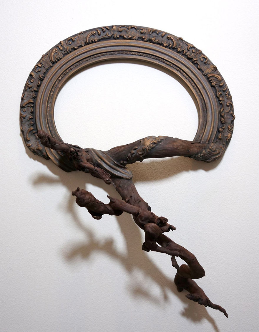 I Give A Second Life To Dead Trees By Fusing Them With Picture Frames