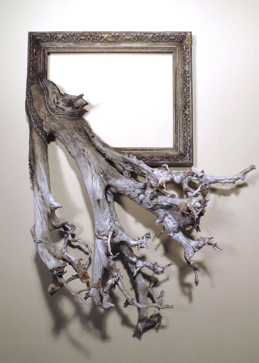 I Give A Second Life To Dead Trees By Fusing Them With Picture Frames