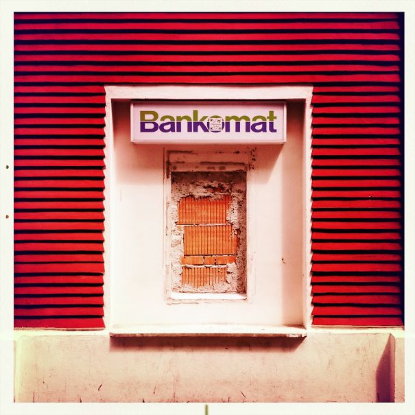 Man Withdrawing Cash From An Atm Vienna Austria