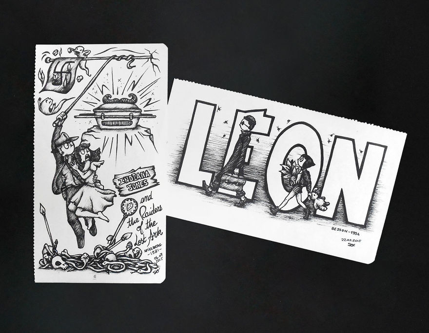 Indiana Jones & The Raiders Of The Lost Ark, Steven Spielberg, 1981 // Léon, Luc Besson, 1994