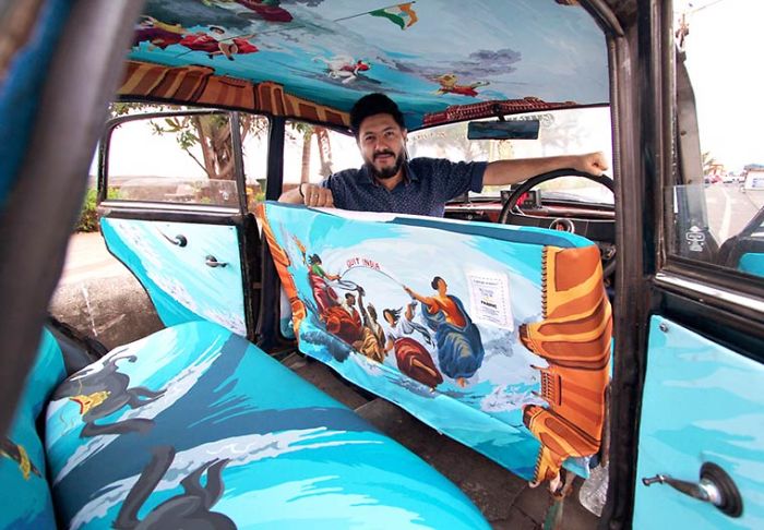 Taxi Fabric Project - When Indian Artists Decorate The Taxis In Mumbai