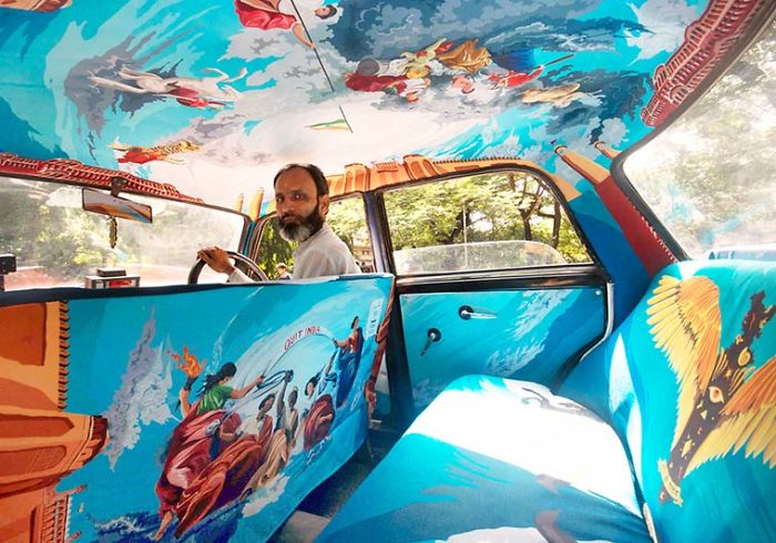 Taxi Fabric Project - When Indian Artists Decorate The Taxis In Mumbai