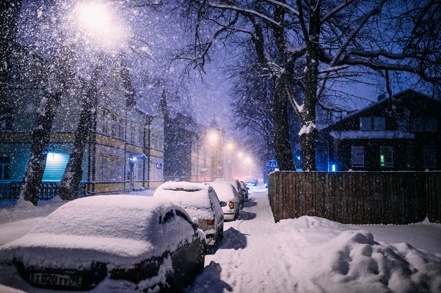 After Missing My Bus I Decided To Walk Home In A Blizzard And Photograph My City Tallinn