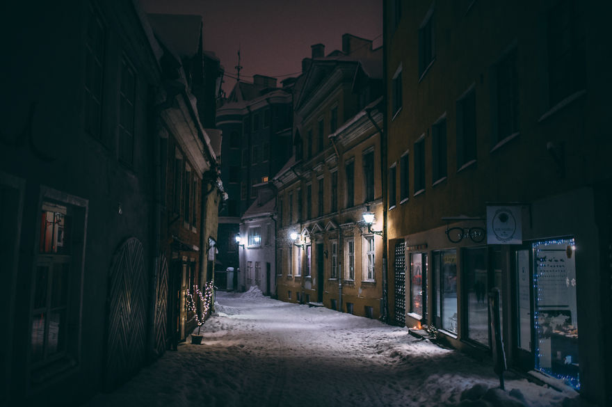 After Missing My Bus I Decided To Walk Home In A Blizzard And Photograph My City Tallinn
