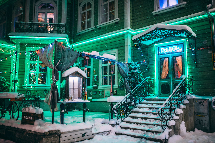 After Missing My Bus I Decided To Walk Home In A Blizzard And Photograph My City Tallinn