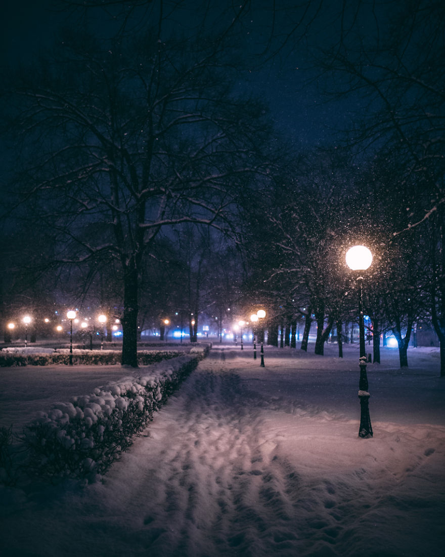 After Missing My Bus I Decided To Walk Home In A Blizzard And Photograph My City Tallinn