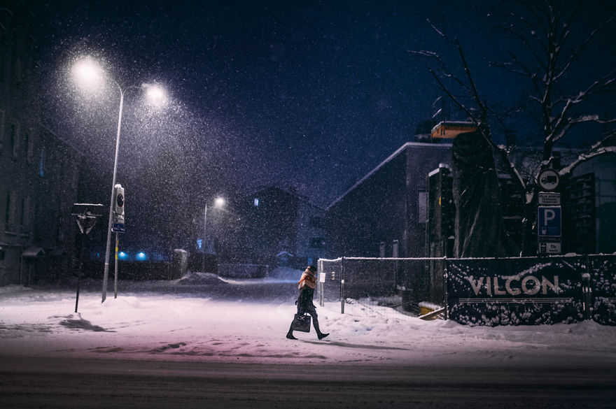 After Missing My Bus I Decided To Walk Home In A Blizzard And Photograph My City Tallinn