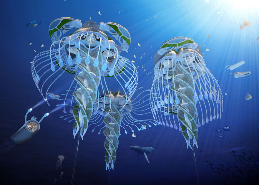 Architect Plans An Underwater Eco Village From 3D Printed Recycled Plastic Architect Plans An Underwater Eco Village From 3D Printed Recycled Plastic