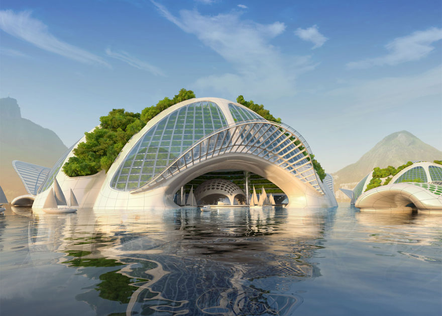 Architect Plans An Underwater Eco Village From 3D Printed Recycled Plastic Architect Plans An Underwater Eco Village From 3D Printed Recycled Plastic