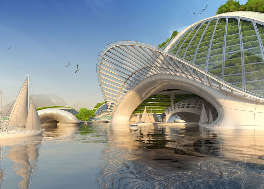 Architect Plans An Underwater Eco Village From 3D Printed Recycled Plastic
