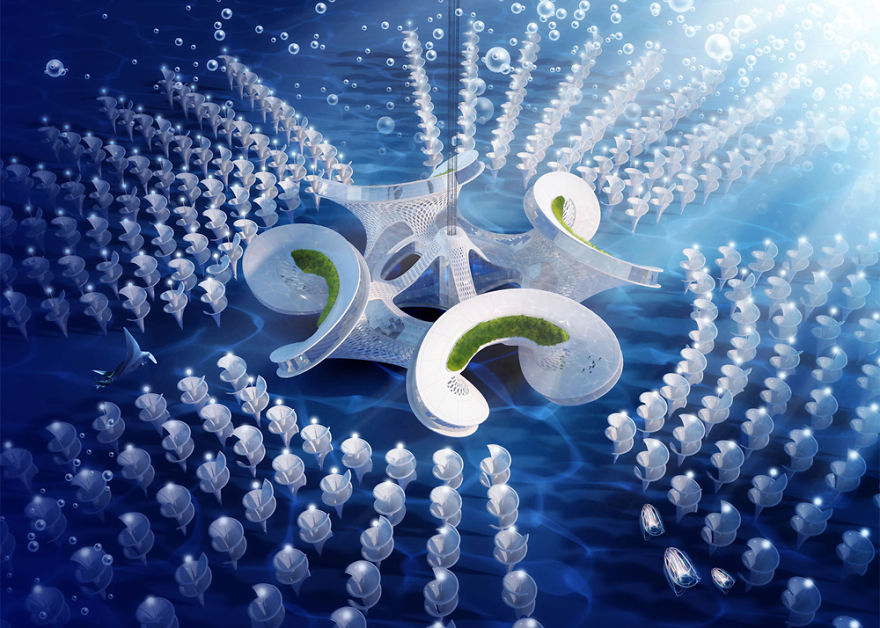 Architect Plans An Underwater Eco Village From 3D Printed Recycled Plastic