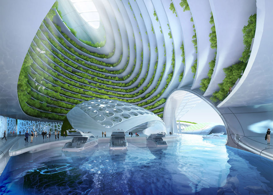 Architect Plans An Underwater Eco Village From 3D Printed Recycled Plastic Architect Plans An Underwater Eco Village From 3D Printed Recycled Plastic