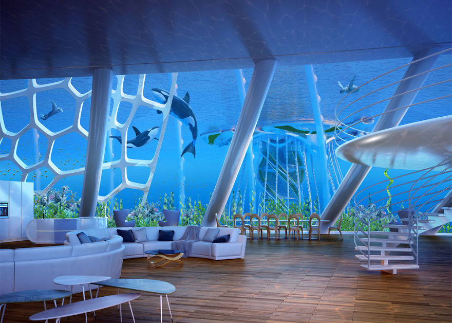 Architect Plans An Underwater Eco Village From 3D Printed Recycled Plastic