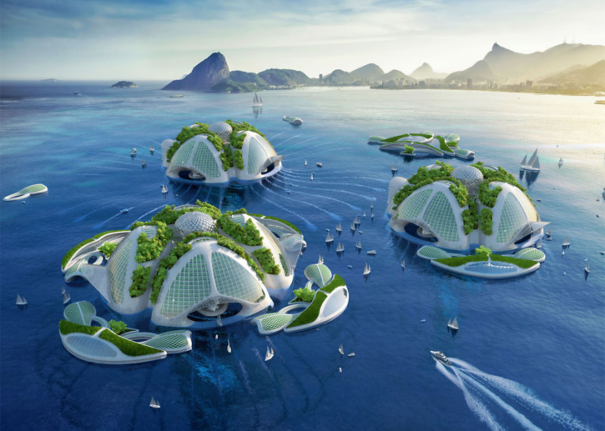 Architect Plans An Underwater Eco Village From 3D Printed Recycled Plastic