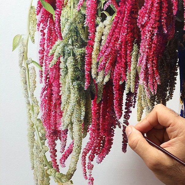 Artist's Meticulously Detailed Paintings Play With Perceptions Of Size. Artist's Meticulously Detailed Paintings Play With Perceptions Of Size.