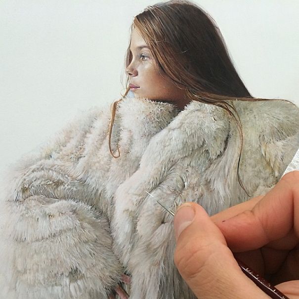 Artist's Meticulously Detailed Paintings Play With Perceptions Of Size.