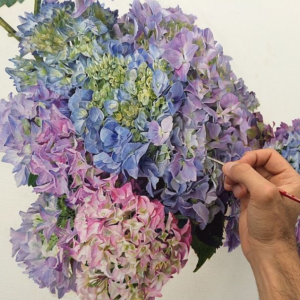 Artist's Meticulously Detailed Paintings Play With Perceptions Of Size. Artist's Meticulously Detailed Paintings Play With Perceptions Of Size.