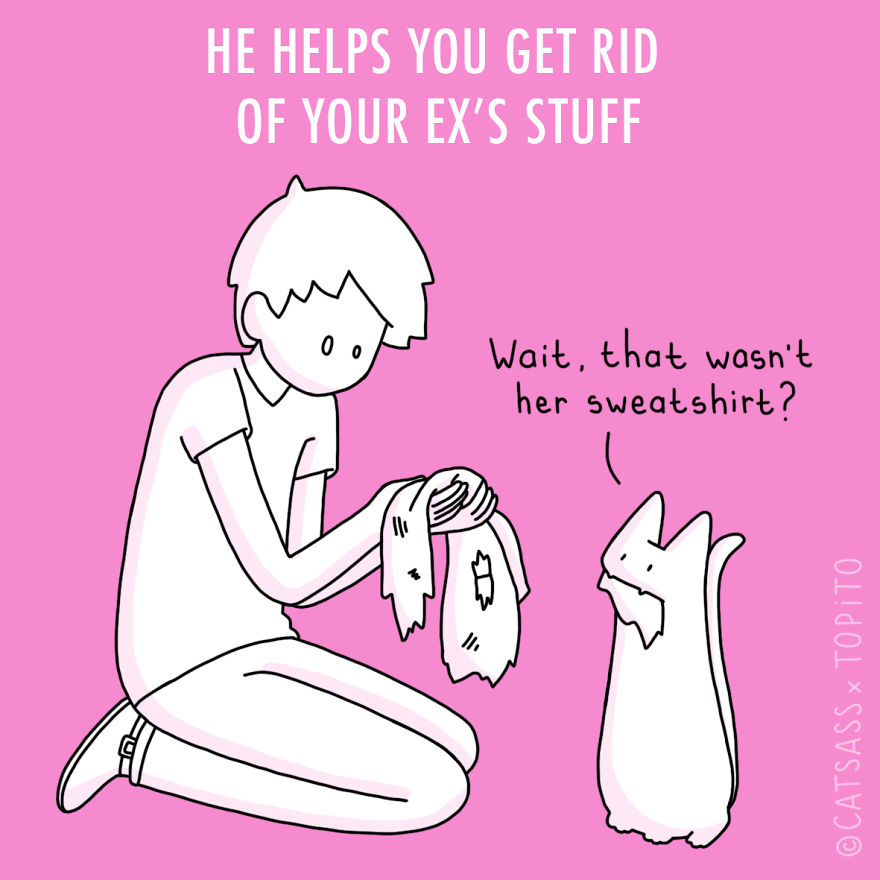 He Helps You Get Rid Of Your Ex's Stuff