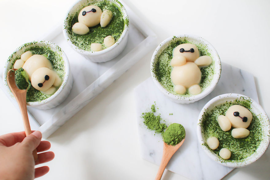 Baymax Matcha Pudding