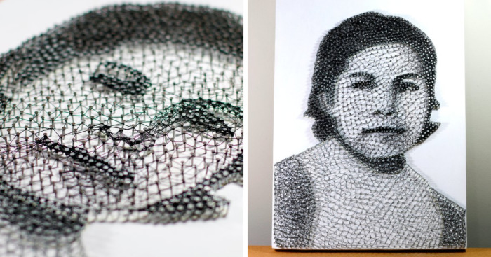 I Used More Than 400 Metal Nails To Create A Portrait Of My Mother
