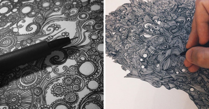 I Use Thousands Of Lines To Create Chaotic And Detailed Illustrations